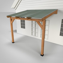 Westwood | Douglas Terrasoverkapping | Comfort | Helder | 306x250cm | Muuraanbouw